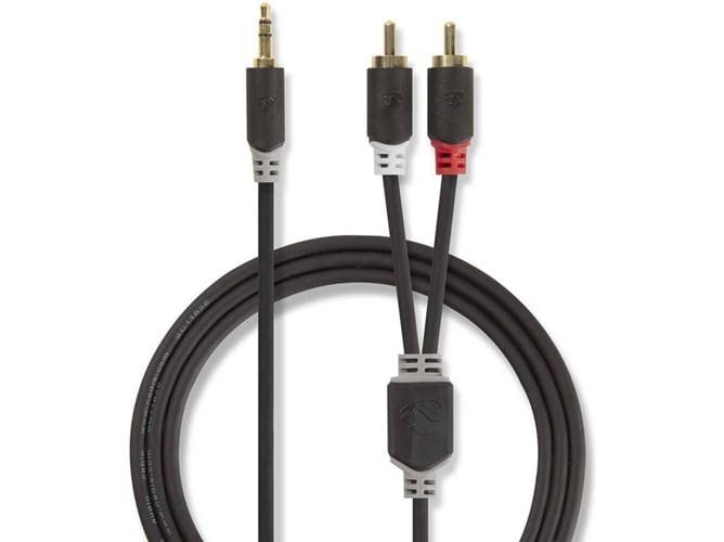 Cable de AudioNEDIS (Jack 3.5mm - 0.5 m - Negro)