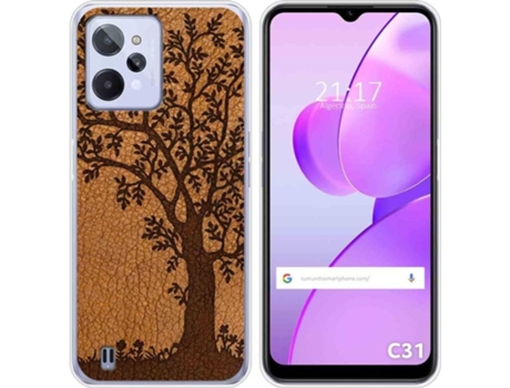 Carcasa para Realme C31 TUMUNDOSMARTPHONE Dibujos Cuero 03 Multicolor