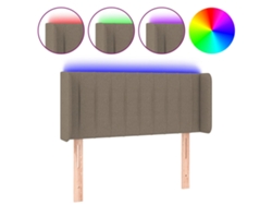 Maison Exclusive - Cabecero Con Led De Tela Gris Taupe 83x16x78/88 Cm