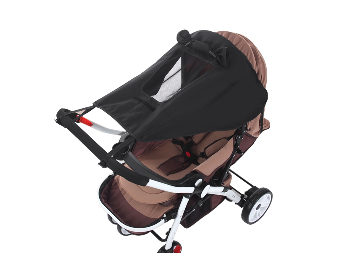 Capota Universal Para Cochecito Con Protección Solar Uv50+, Impermeable, Negra.