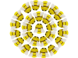 20 Piezas De Abejas De Lana Para Manualidades. Materiales Para Manualidades Con Lana.