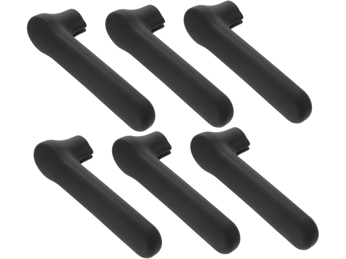 Puerta 6 Piezas Protector Pomo Silicona Anticolisión Negro