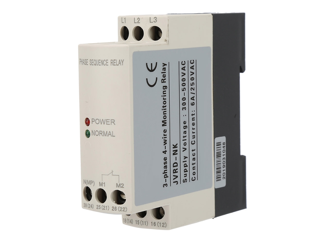 Rodillo Protector De Secuencia De Fases Trifásico 300-500v Ca 50/60hz 4 Hilos