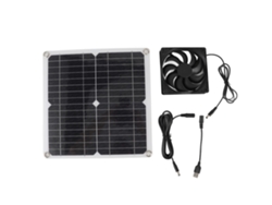 Ventilador solar portátil de 12 W para coches, autocaravanas, hogar y viajes.