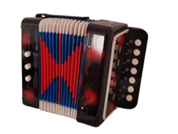 Concertinas Infantil  (Preto e Vermelho)