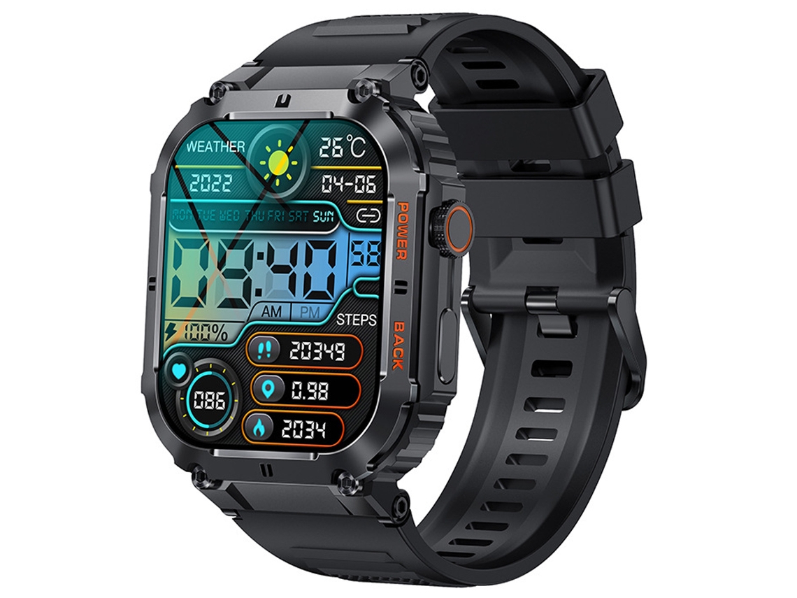 Reloj Inteligente Masculino Llamadas Bluetooth, Pantalla 1.96, 100+ Modos, Batería 400mAh NEVEANCE