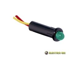 Luz Piloto Led Verde De Alto Brillo De 5 Mm Y 12 V Edh