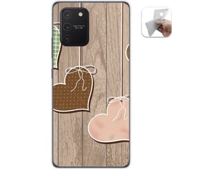 Carcasa Samsung Galaxy S10 Lite TUMUNDOSMARTPHONE Corazones Madera Multicolor