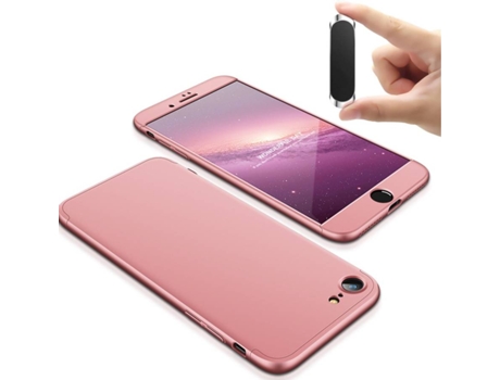 Carcasa y Soporte Iphone 8 Slim armor 360º (Rosa)