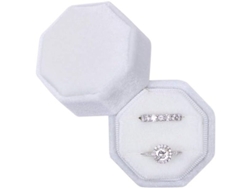 Caja De Anillos De Terciopelo Octagonal Para Boda Compromiso Fotos Almacenamiento Regalo Novia
