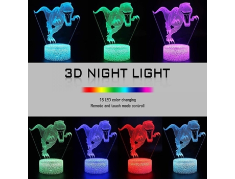 Luz Nocturna LED 3D con Control Remoto, Chilet 7 Colores a Elegir Interruptor Táctil Luz Nocturna Regalo de Cumpleaños, Regalo de Feliz Navidad par...