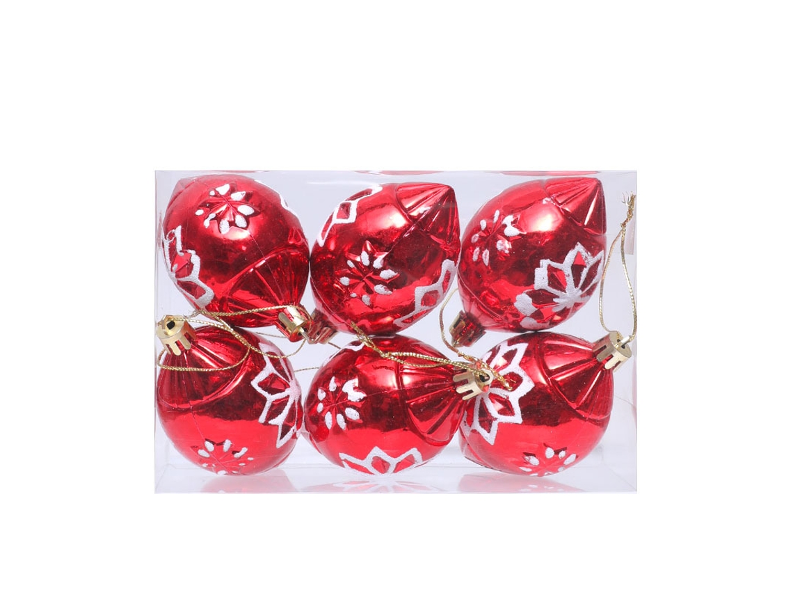 Adornos navideños, colgantes pequeños, regalos navideños, juego de tres piezas Yunzii (6 piezas por paquete)
