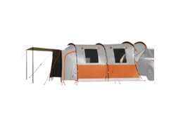 Tienda de campaña impermeable para 4 personas, gris/naranja