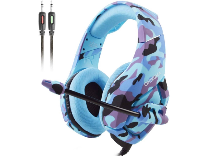 Auriculares Gaming ONIKUMA V6026 (On Ear - Azul)