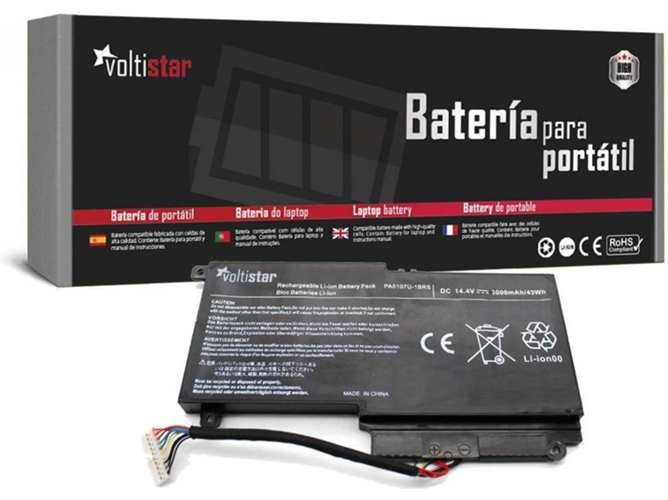Batería para Portátil VOLTISTAR Toshiba Satellite L45 L50 L55 P50 P55 S55 Pa5107U-1Brs P000573230