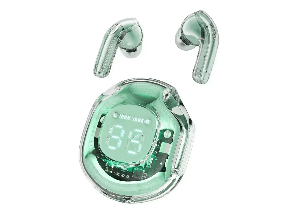 (verde) Auriculares Inalámbricos Tws Bluetooth 5.3 Con Cancelación De Ruido Y Funciones De Control Táctil.