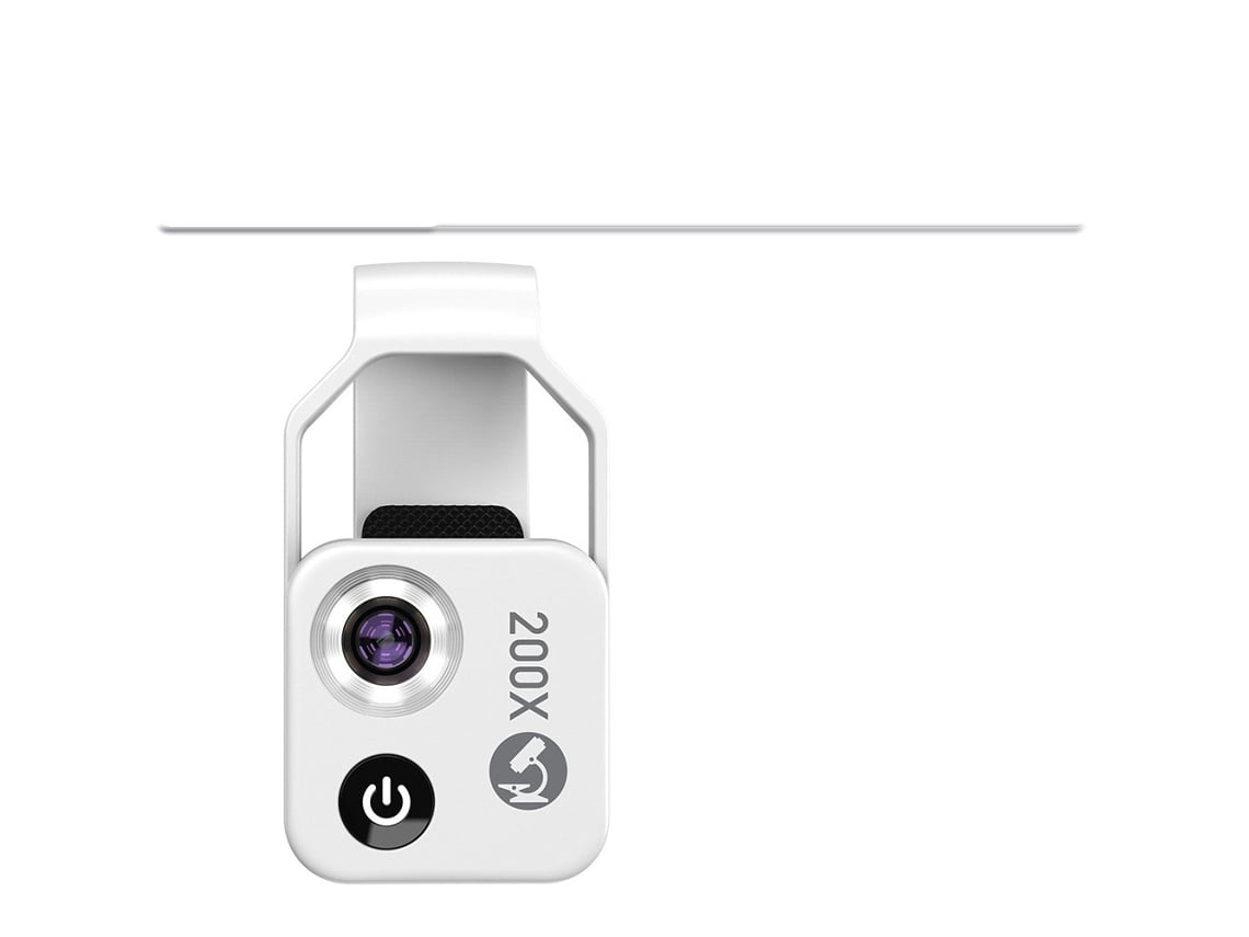 Lente de Microscópio SLOWMOOSE Ampliación de 200X con Mini Lente Macro Móvil  Cpl Led para Smartphone iPhone