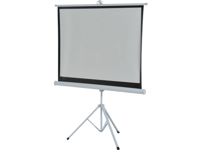 Homcom Pantalla De proyección plegable con 43 84 para proyector manual 84” pulgadas formato altura ajustable cine en casa presentaciones 171x128 cm blanco com