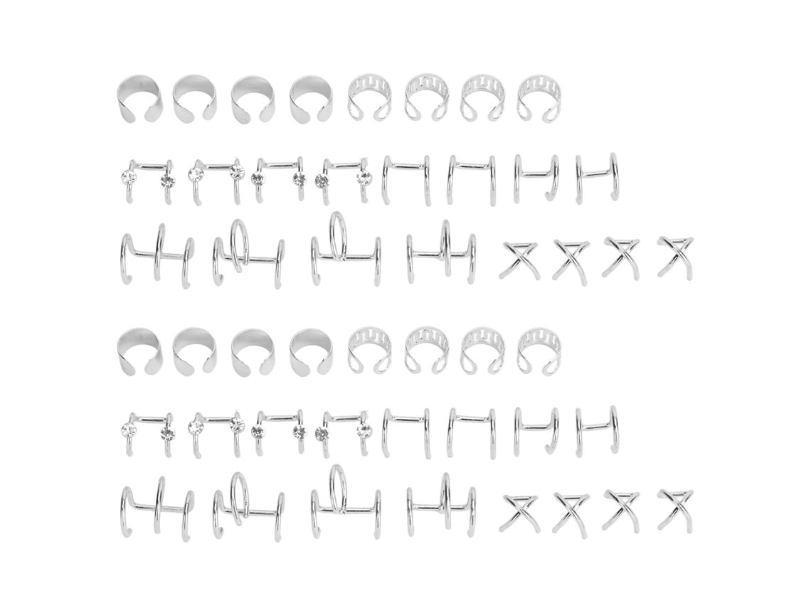 48 Piezas De Aretes Sin Perforar Y Perlas De Trenzas Para Pelo, Joyería De Pelo Y Orejas Con Diseños Variados