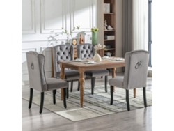 Juego de 4 Sillas de Comedor en Terciopelo Multiusos para Dormitorio, Cocina, Salón y Descanso