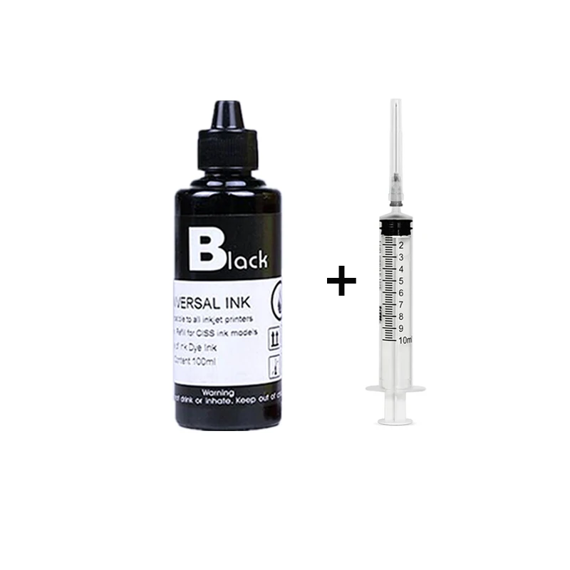 1 Kit De Recarga De Tinta Negra 100mlc Para Cartuchos Canon Pixma Pg 440 445 510 512 545 540 243 210 Xl Cl 441 446 511 513 Impresora Ciss