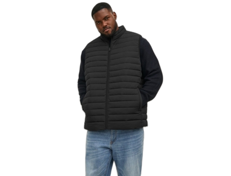 Abrigo para Hombre JACK & JONES (7XL - Poliéster - Negro)