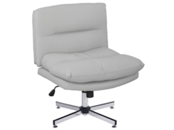 Silla De Oficina Gris Sin Brazos Y Con Base En Cruz.