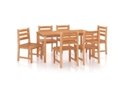Maison Exclusive - Juego De Comedor De Jardín 7 Piezas Madera Maciza De Teca