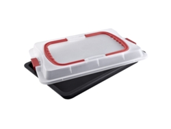 Fuente de Horno DR. OETKER Bake & Go Con Tapa Acero (29x42x4cm)