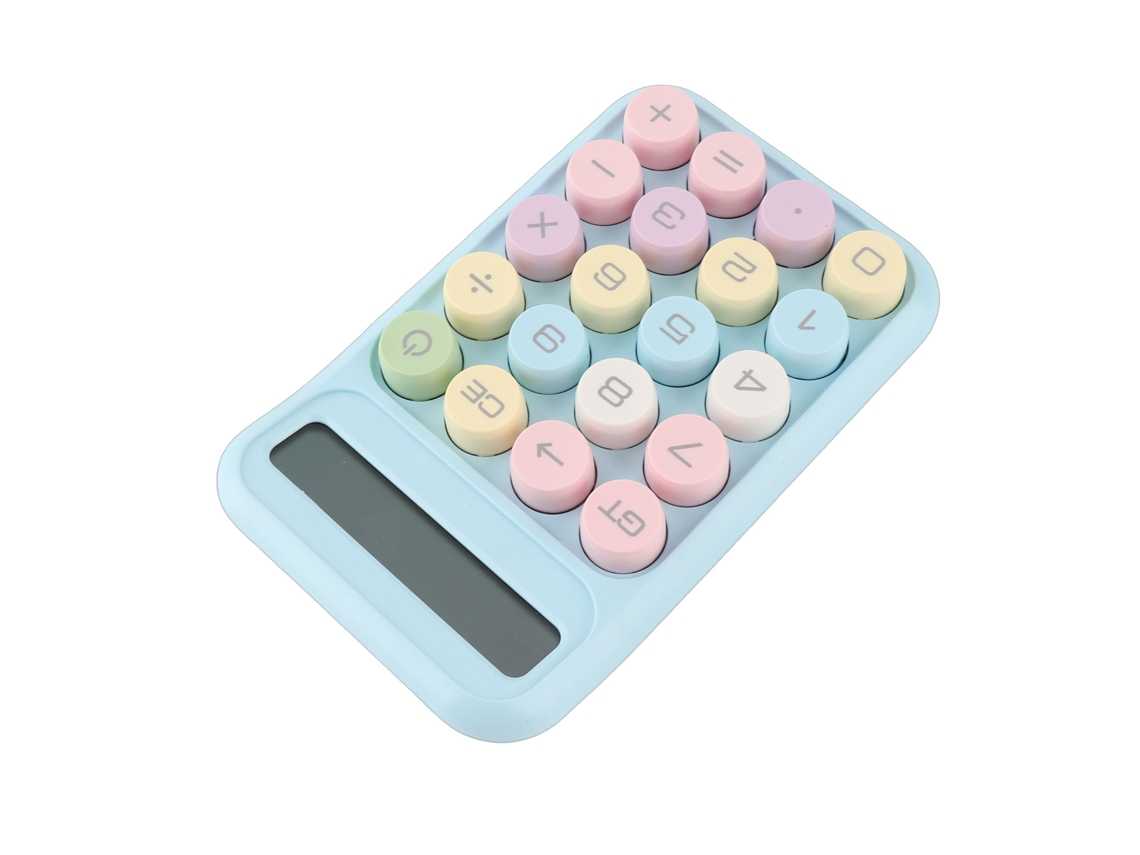 Calculadora Científica Portátil Con Botones Mecánicos, 10 Dígitos Y Pantalla Lcd Azul.