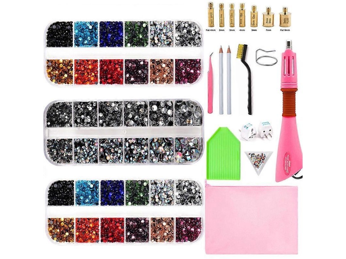 Aplicador De Diamantes De Imitación Con Kit De Diamantes De Imitación Termoadhesivos Para Ropa, Accesorios Y Artículos De Decoración Del Hogar.