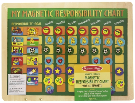 Jogo de Mesa MELISSA & DOUG Magnetic Responsibility Chart (4 Anos)