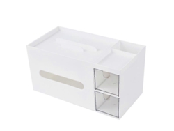 Organizador de oficina con soporte para caja de pañuelos