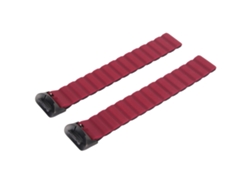 Pulsera Ajustable De Silicona Con Cierre Magnético Para Fitbit Charge 5, Color Negro Y Burdeos.