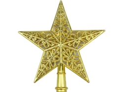 Rebe-copa De Árbol De Navidad Estrella Hueca Dorada Decoración Para Hogares Oficinas Centros Comerciales Talla Universal 20 Cm