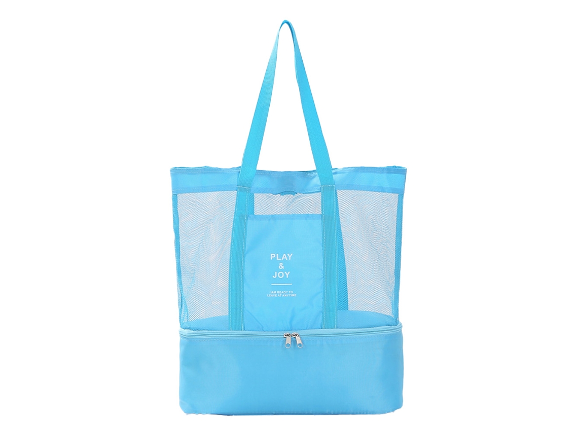 Bolsa de Playa Grande en Red con Cierre y Compartimento Térmico para Picnics Kofihety