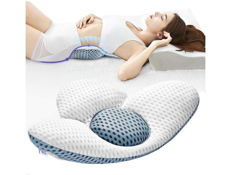 Almohada Lumbar Ortopédica La Espalda Aliviar Sueño Dolor Cintura Ciática Embarazo Cadera KKVOGMLE (20x19x15 cm)