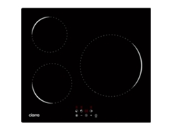 CIARRA Placa de Inducción 3 Zonas 59cm 5600W Temporizador Botón Táctil AWBIH3-C