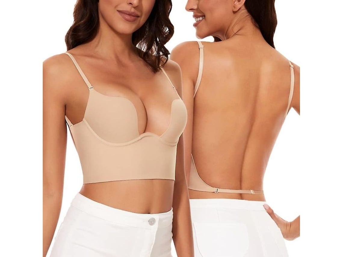 2026-sujetador Sin Costuras Para Mujer Con Espalda Profunda U, Versátil Y Ajustable, Ideal Para Vestidos Sin Espalda Y Cortes Bajos