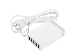 Cargador Rápido Inteligente (5 Puertos, Compatible Con Múltiples Dispositivos)