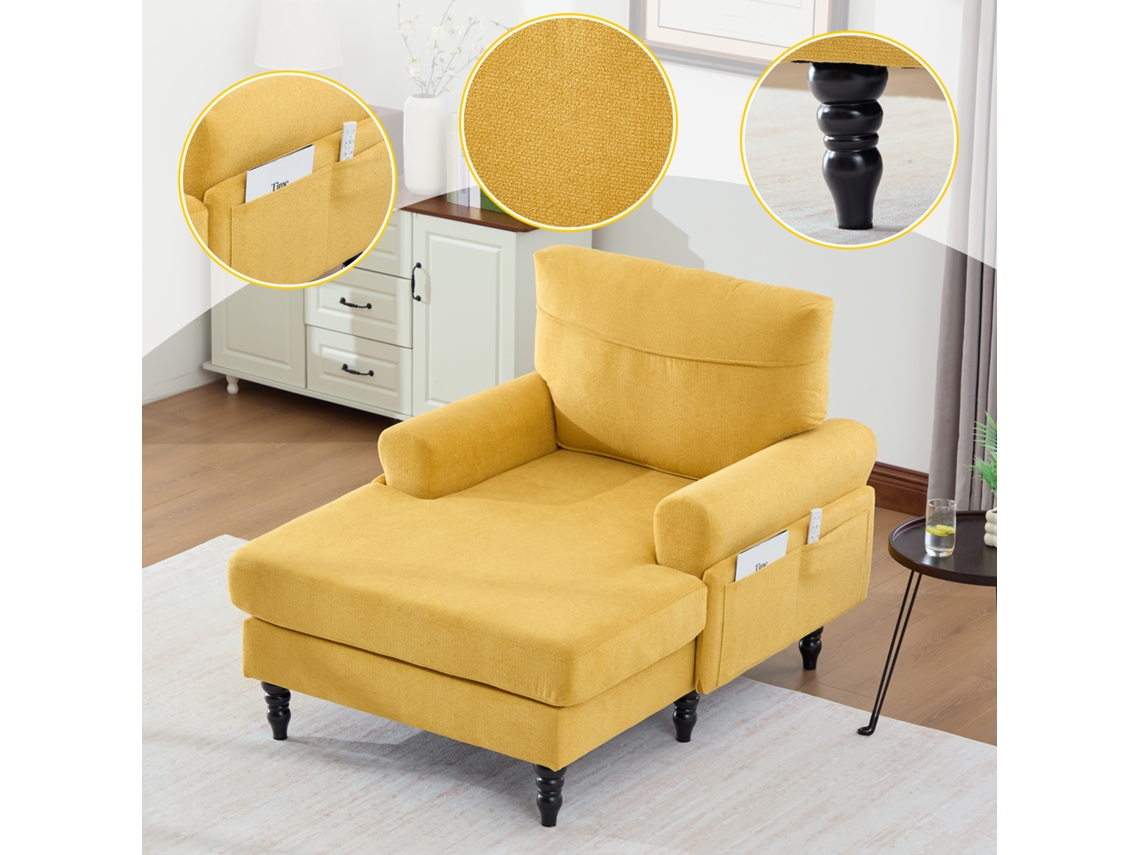 Sillón Acogedor De Chenilla Para El Dormitorio