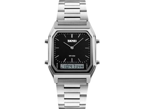 Relojes de pulsera dobles cuadrados VEANXIN-negro
