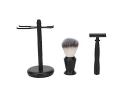 Kit de Máquina de Cortar Cabelo Manual de Lâmina Dupla 2026 com Base, Escova e Suporte para Barba e Cabelo