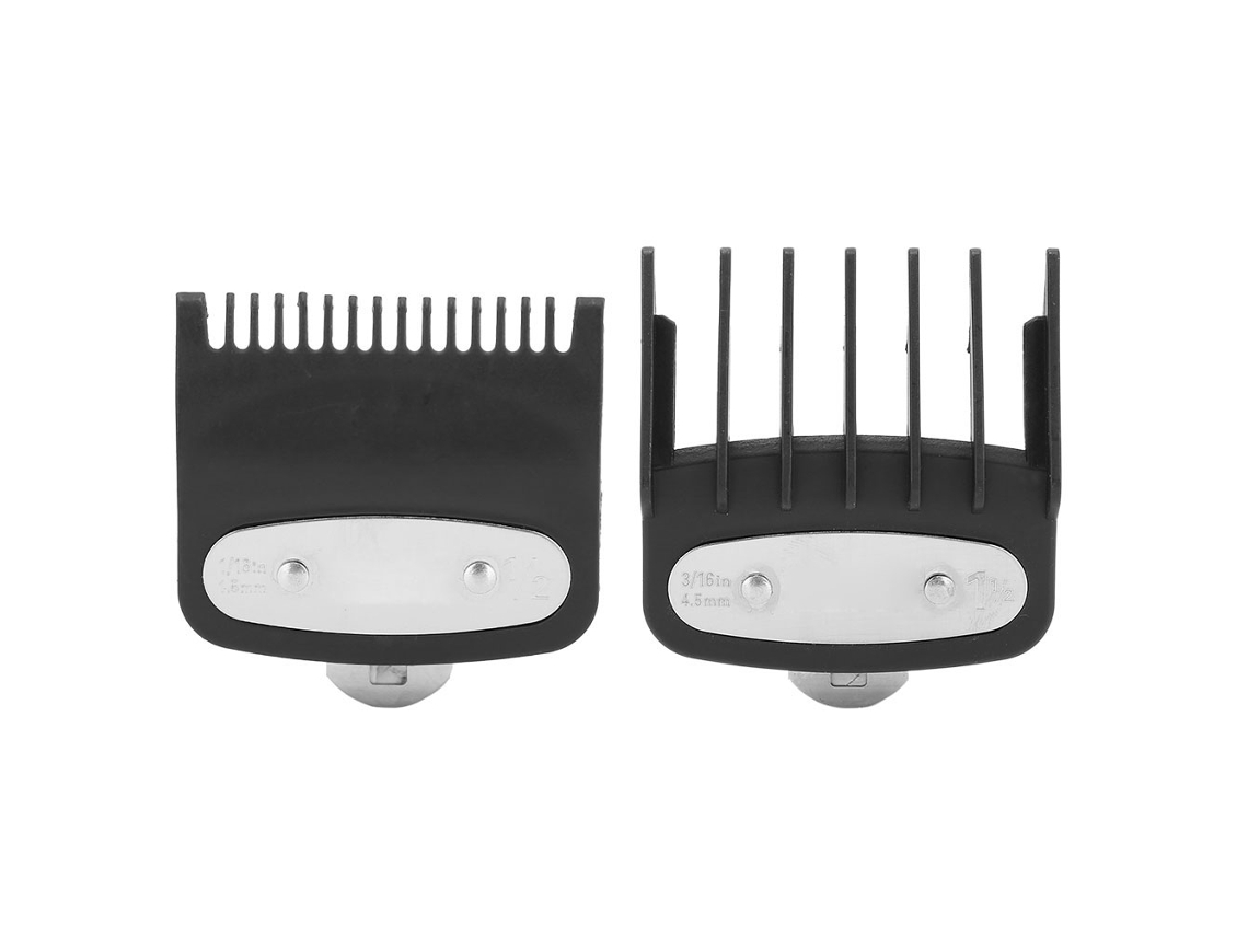 2pcs Juego De Peines Guía Negros Accesorios Para Cortar Pelo Piezas De Repuesto Para Tijeras De Corte