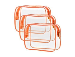 2026-linjou Bolsa De Toiletries Transparente, 6 Pack Aprobada Por Tsa, Tamaño Cuarto, Bolsa De Maquillaje Viaje Para Mujeres Hombres 6 Piezas