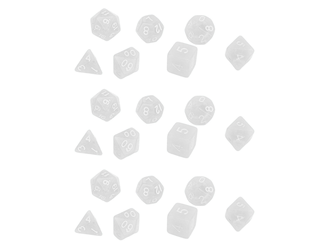 Juego De 21 Dados Numéricos De Plástico Portátiles E Impermeables Para Juegos De Mesa Y Material Escolar.