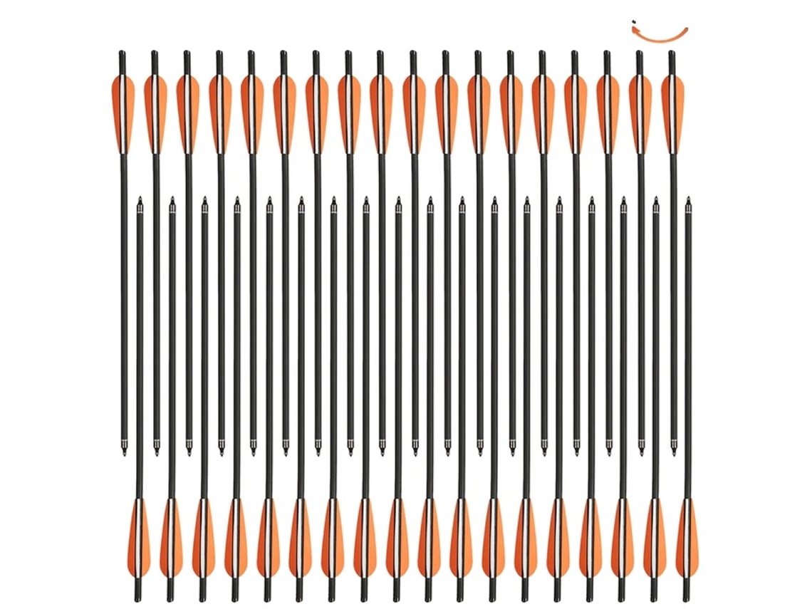 Flechas de carbono, material de carbono mixto, punta de flecha extraíble, 36 piezas de 20 pulgadas o OEM