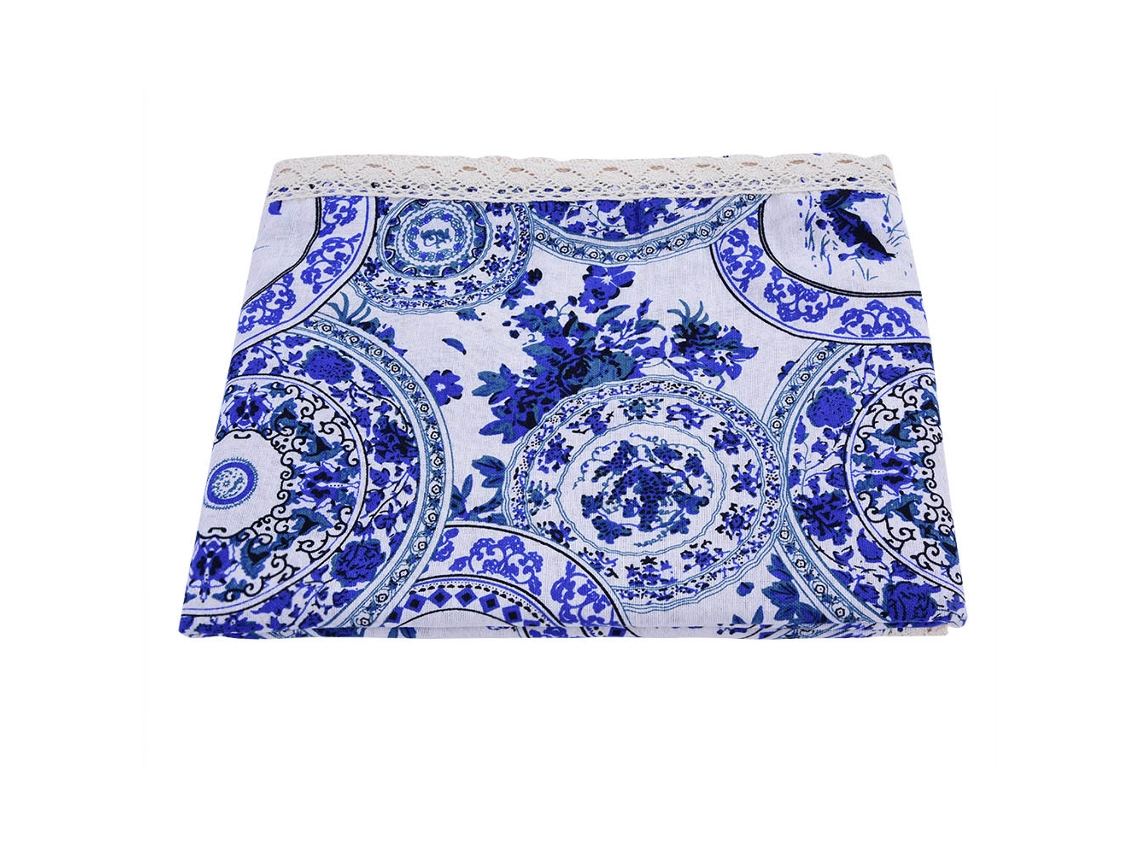 KOFIHETY Mantel de Algodón y Lino, Protector para Mesa de Comedor y Cocina, Decorativo, 140 x 180 cm