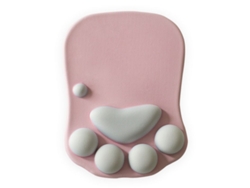 Alfombrilla De Ratón Con Soporte Para La Muñeca, Diseño De Gato Adorable, Ergonómica, Anticaída, Para Juegos, Rosa, 27x19cm
