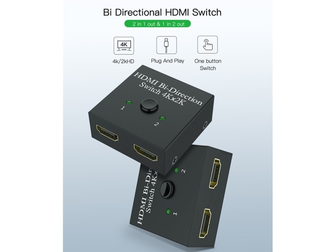 Adaptador GOEIK 14-A-HDMI2in1-4K-BI (HDMI - 4k)